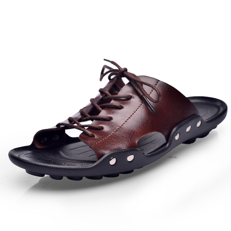Summer Tide Mens Slippers Brit - Flip Flop Leather Men reseña y precio