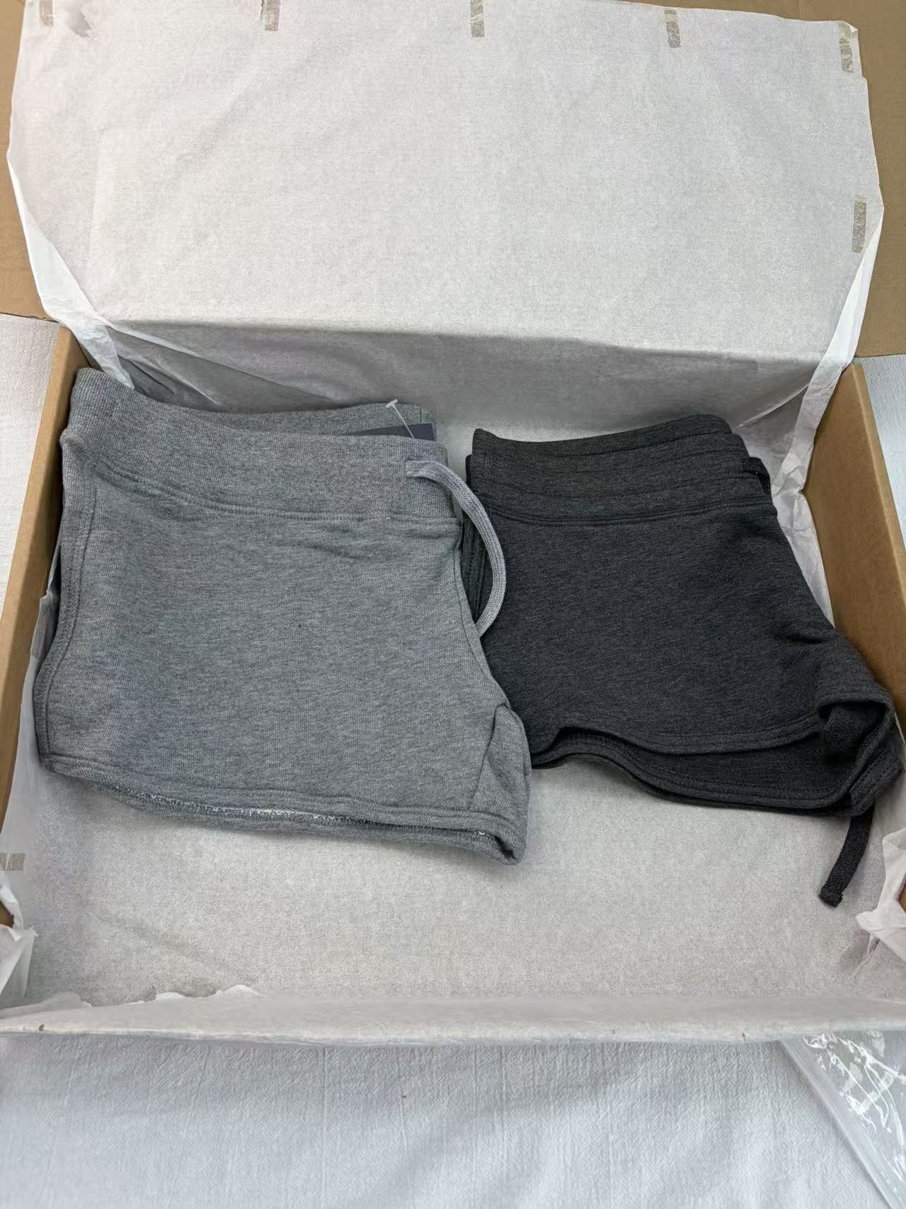 New Gray Cotton Drawstring Sho - Short Linen Drawstring reseña y precio