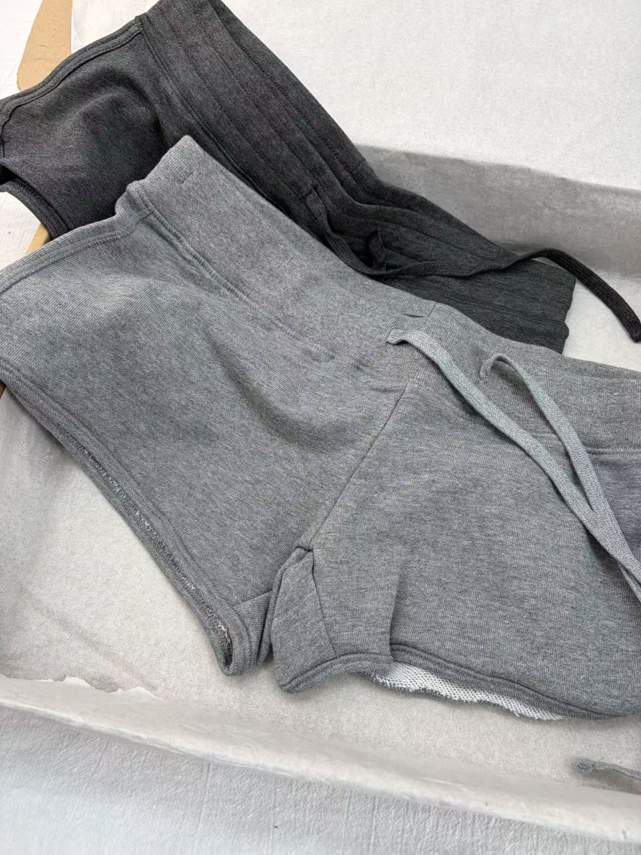 New Gray Cotton Drawstring Sho - Short Linen Drawstring reseña y precio