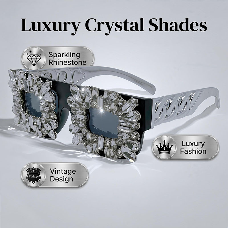 Exaggerated Bling Rhinestone S - Sunglass Retainer Cord reseña y precio