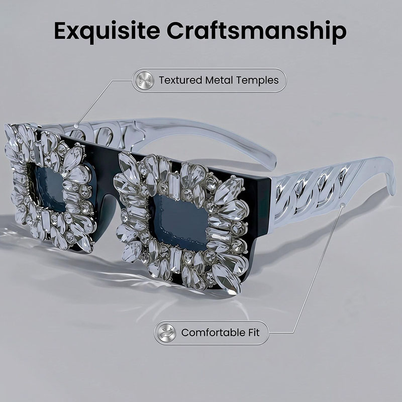 Exaggerated Bling Rhinestone S - Sunglass Retainer Cord reseña y precio