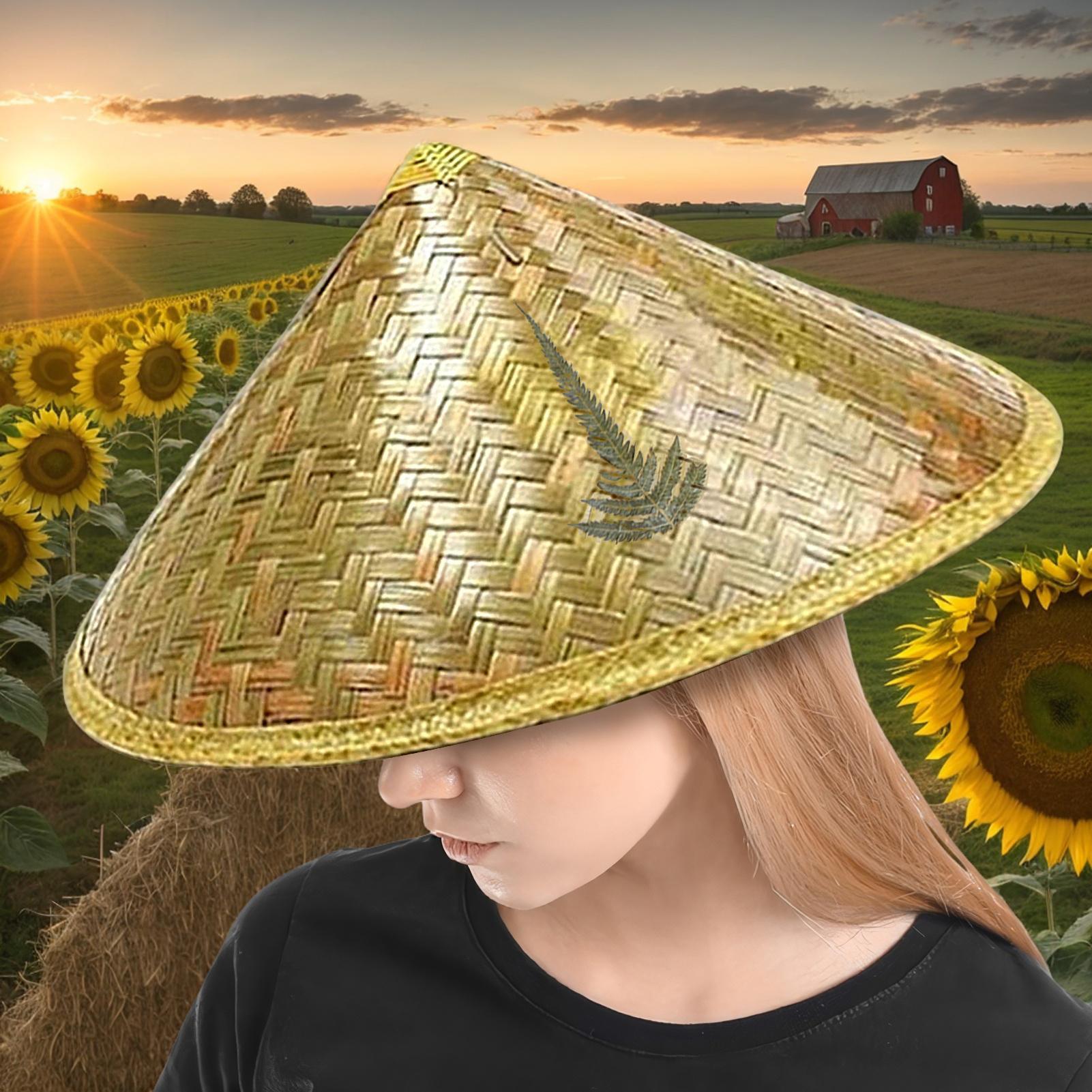 Chinese Straw Hat Handmade Rat - Bucket Hat Straw reseña y precio