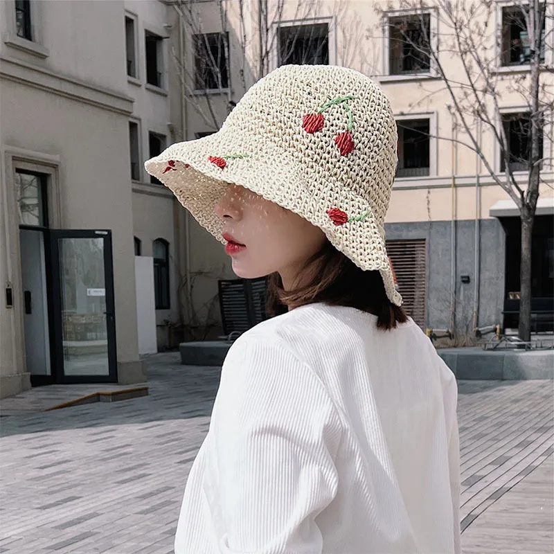 Summer Women Beach Straw Hat W - Bucket Hat Straw reseña y precio