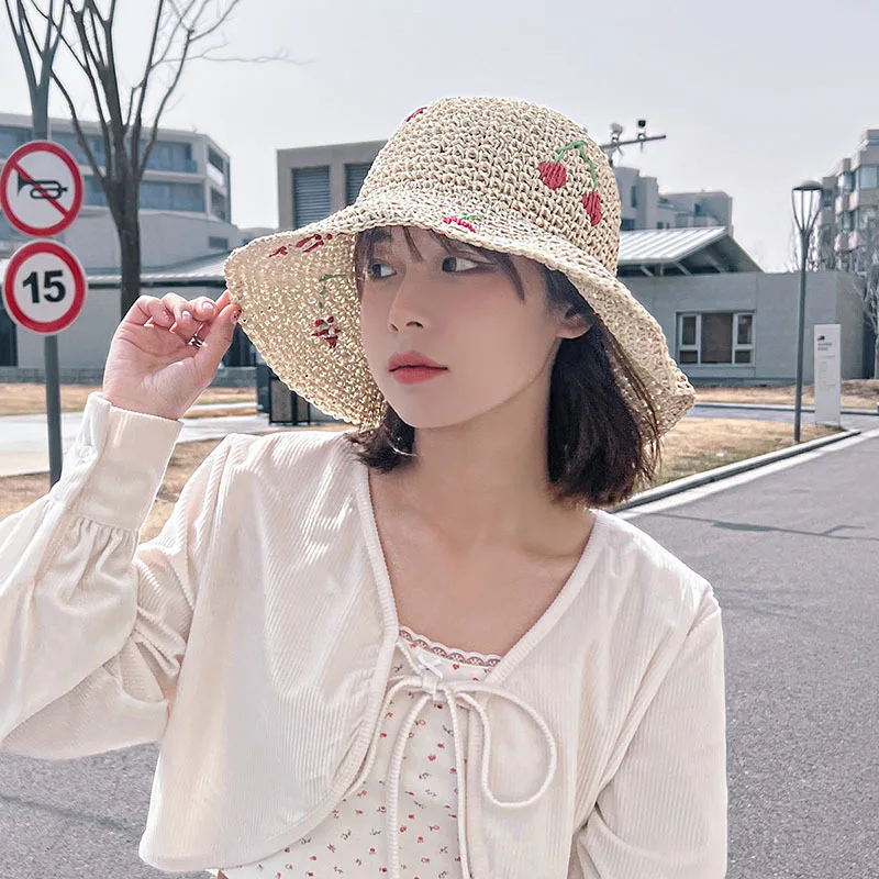Summer Women Beach Straw Hat W - Bucket Hat Straw reseña y precio