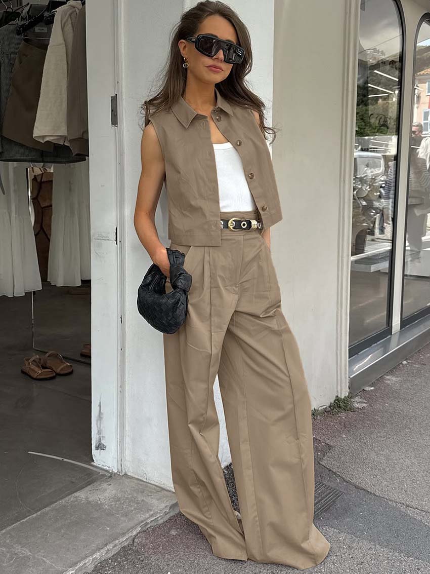 Oymimi Fashion Brown Cotton Wo - Shirt Camp Collar reseña y precio
