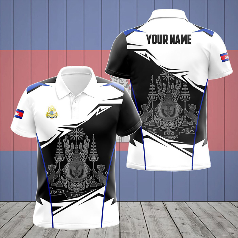 Custom Name Cambodia Flag Grap - Shirt Camp Collar reseña y precio
