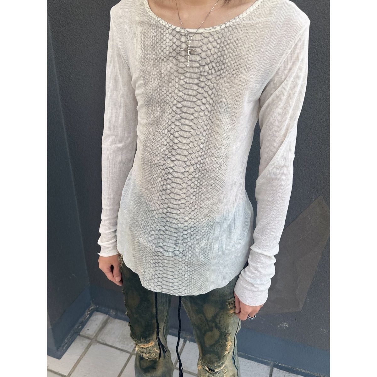 Tops Longsleeve Black Round Ne - Tee Graphic Print reseña y precio