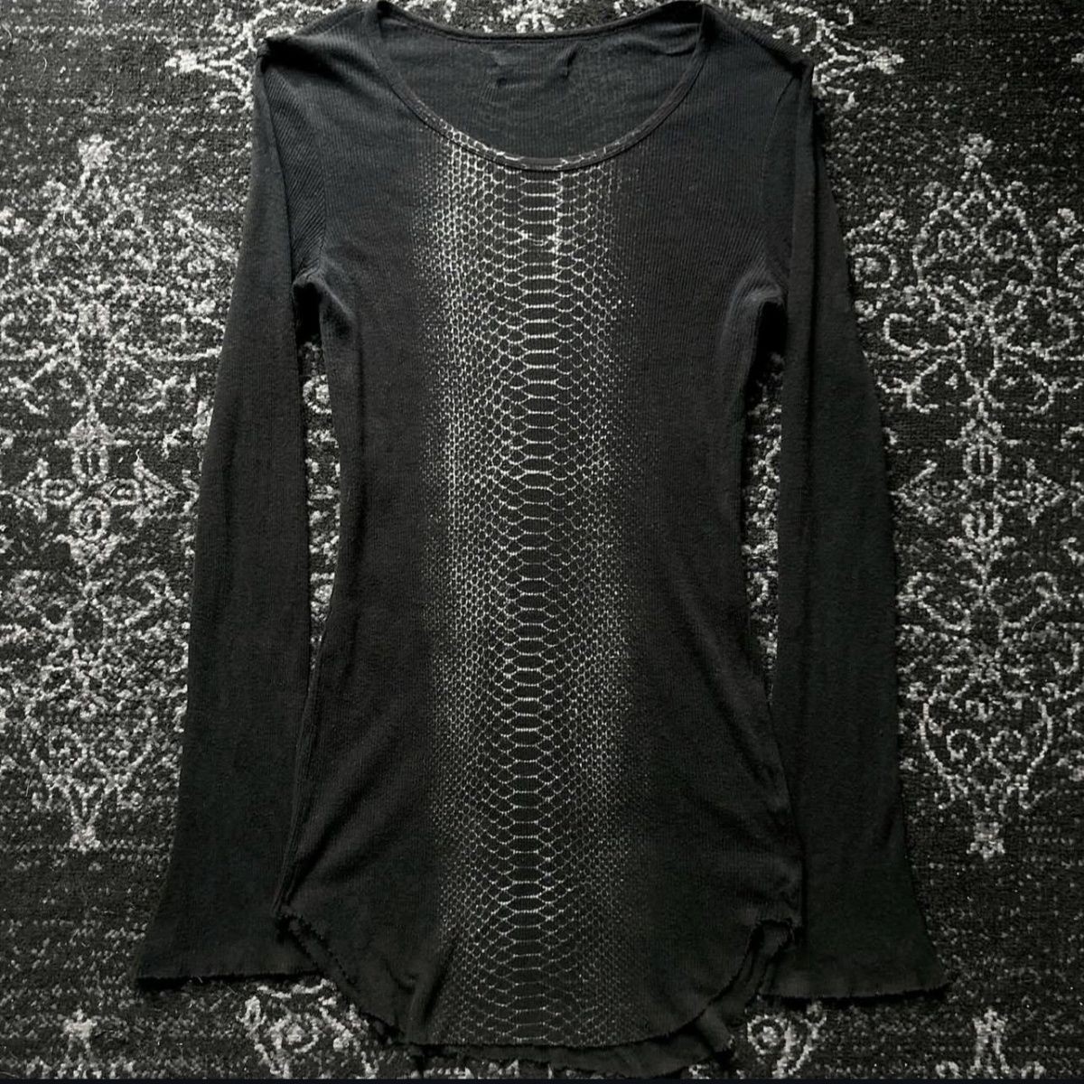 Tops Longsleeve Black Round Ne - Tee Graphic Print reseña y precio