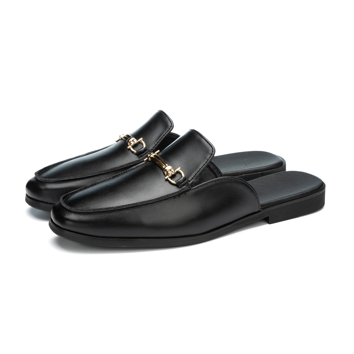 Fashion Men's Slip-on Half Sli - Flip Flop Leather Men reseña y precio