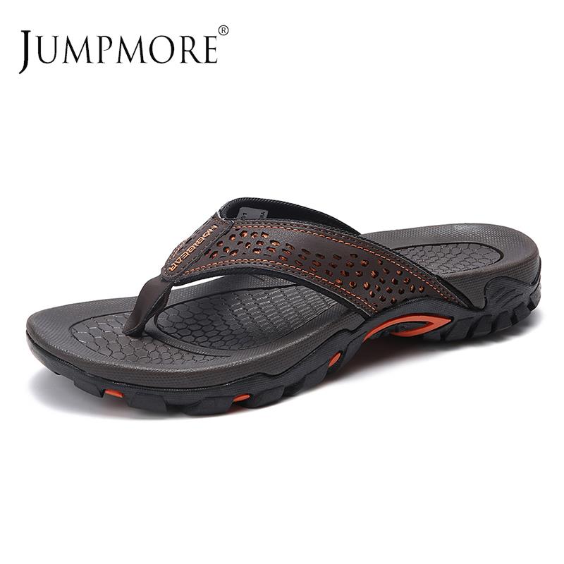 Summer Flip Flops Men Shoes Ou - Flip Flop Leather Men reseña y precio