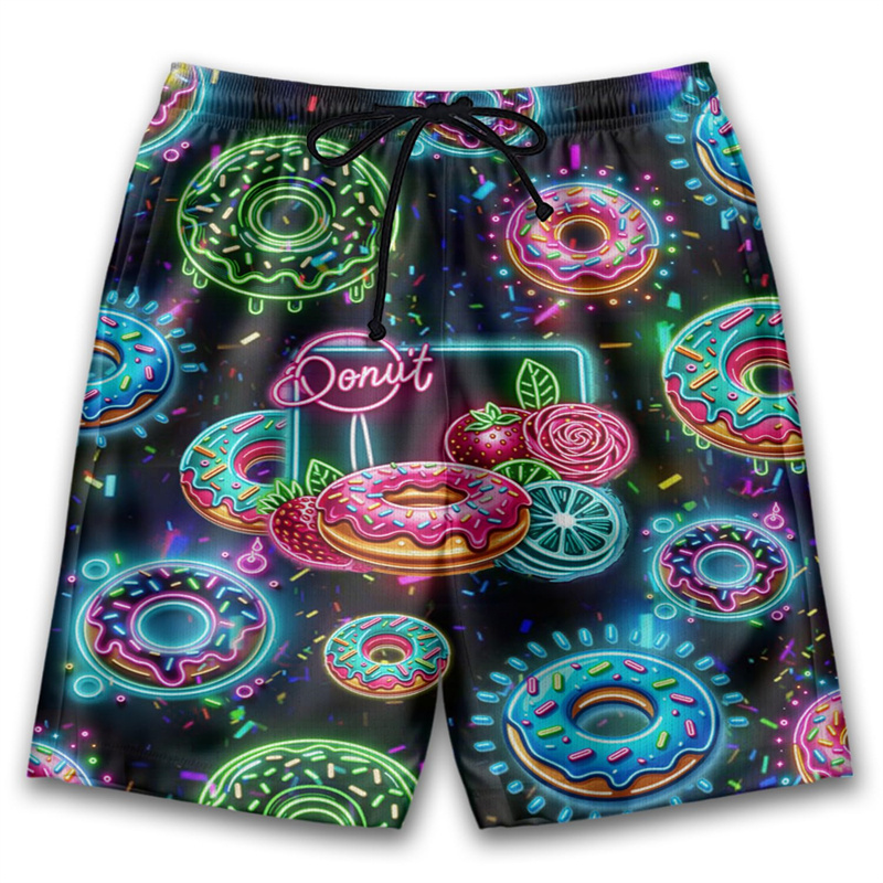 3D Printed Cute Donut Short Pa - Trunks Board Surf reseña y precio