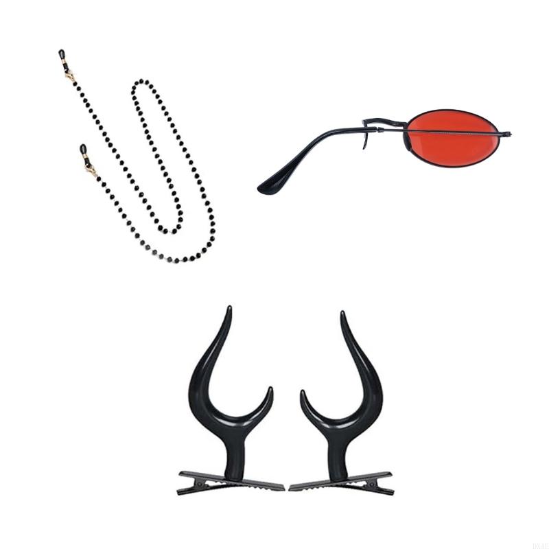 DXAE Devil Horns Hair Clips Mo - Sunglass Retainer Cord reseña y precio