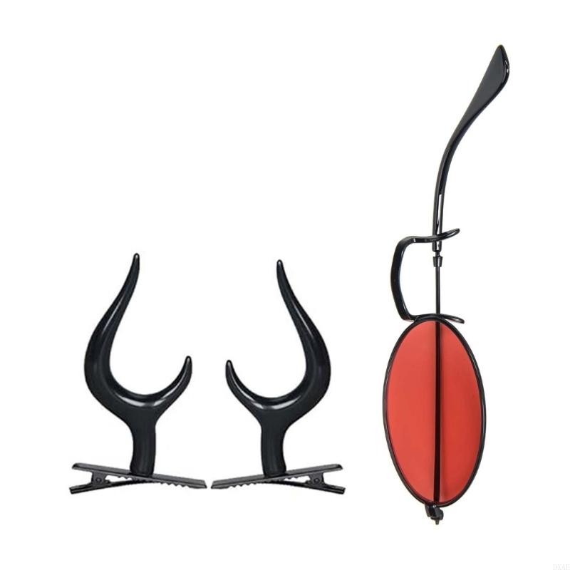 DXAE Devil Horns Hair Clips Mo - Sunglass Retainer Cord reseña y precio