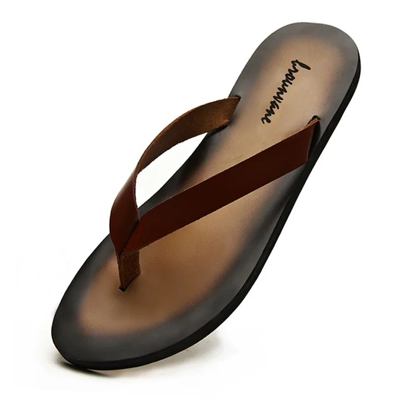 Classic Genuine Leather Mens S - Flip Flop Leather Men reseña y precio