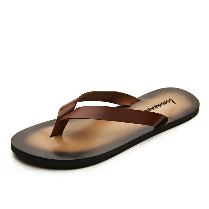 Classic Genuine Leather Mens S - Flip Flop Leather Men reseña y precio