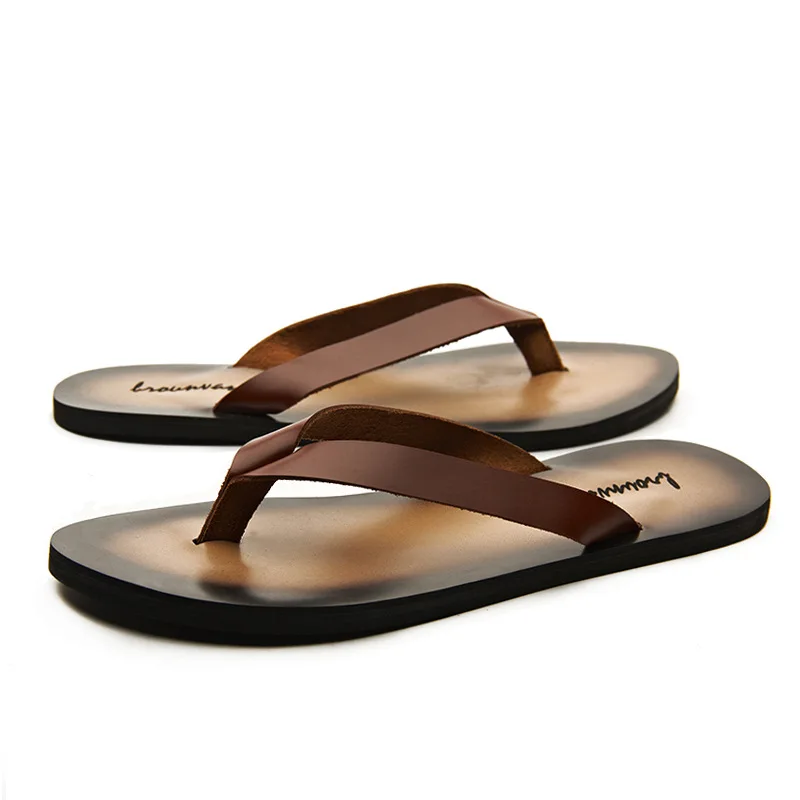 Classic Genuine Leather Mens S - Flip Flop Leather Men reseña y precio