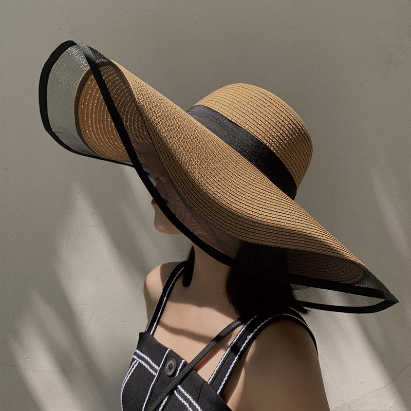 Women Sun Hat Big Eaves Waves  - Bucket Hat Straw reseña y precio