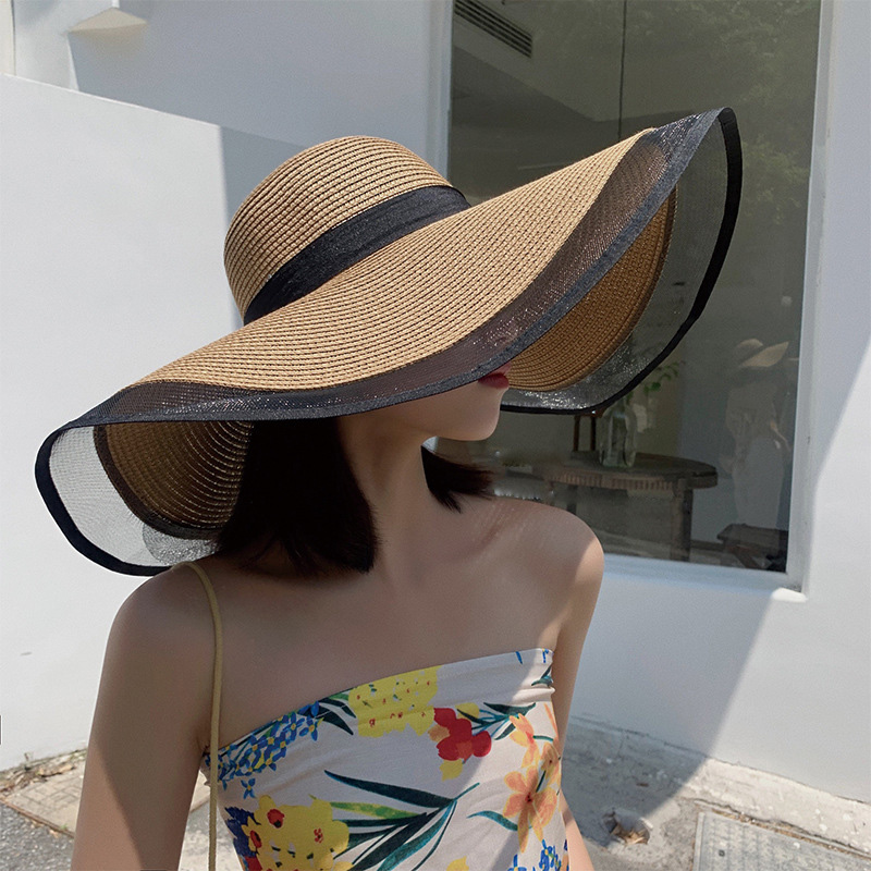 Women Sun Hat Big Eaves Waves  - Bucket Hat Straw reseña y precio