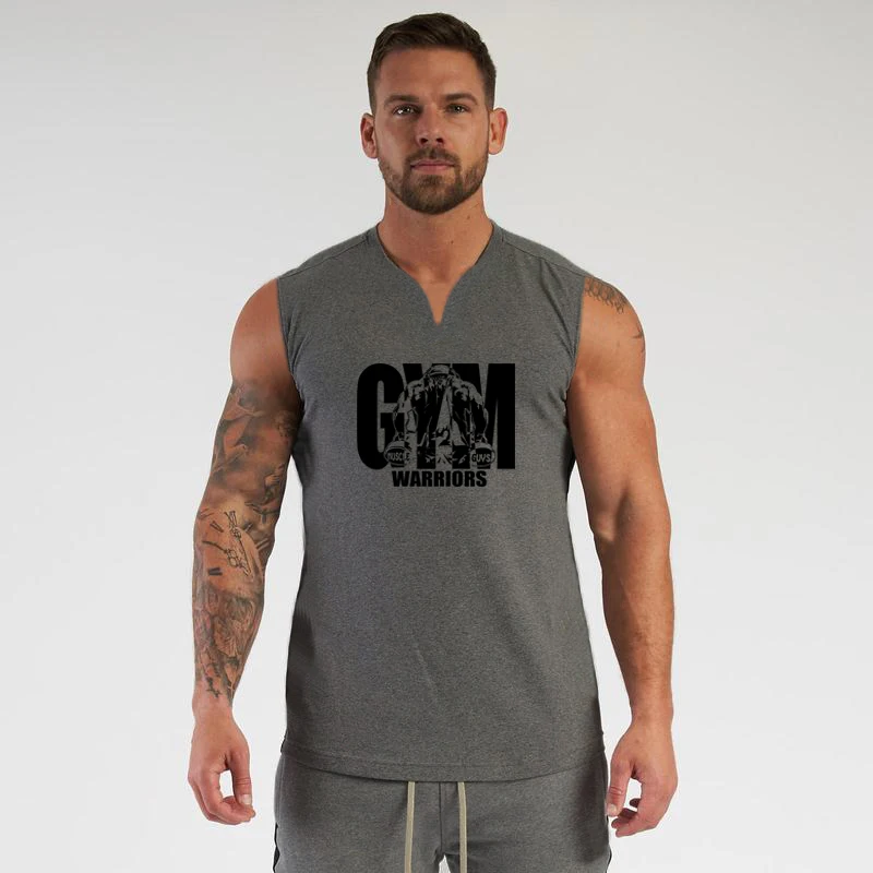 Summer Running V Neck Vests Gy - Tank Top Muscle reseña y precio
