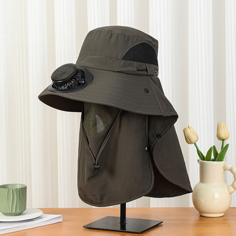Men Wide Brim Solar Fan Hat wi - Bucket Hat Straw reseña y precio