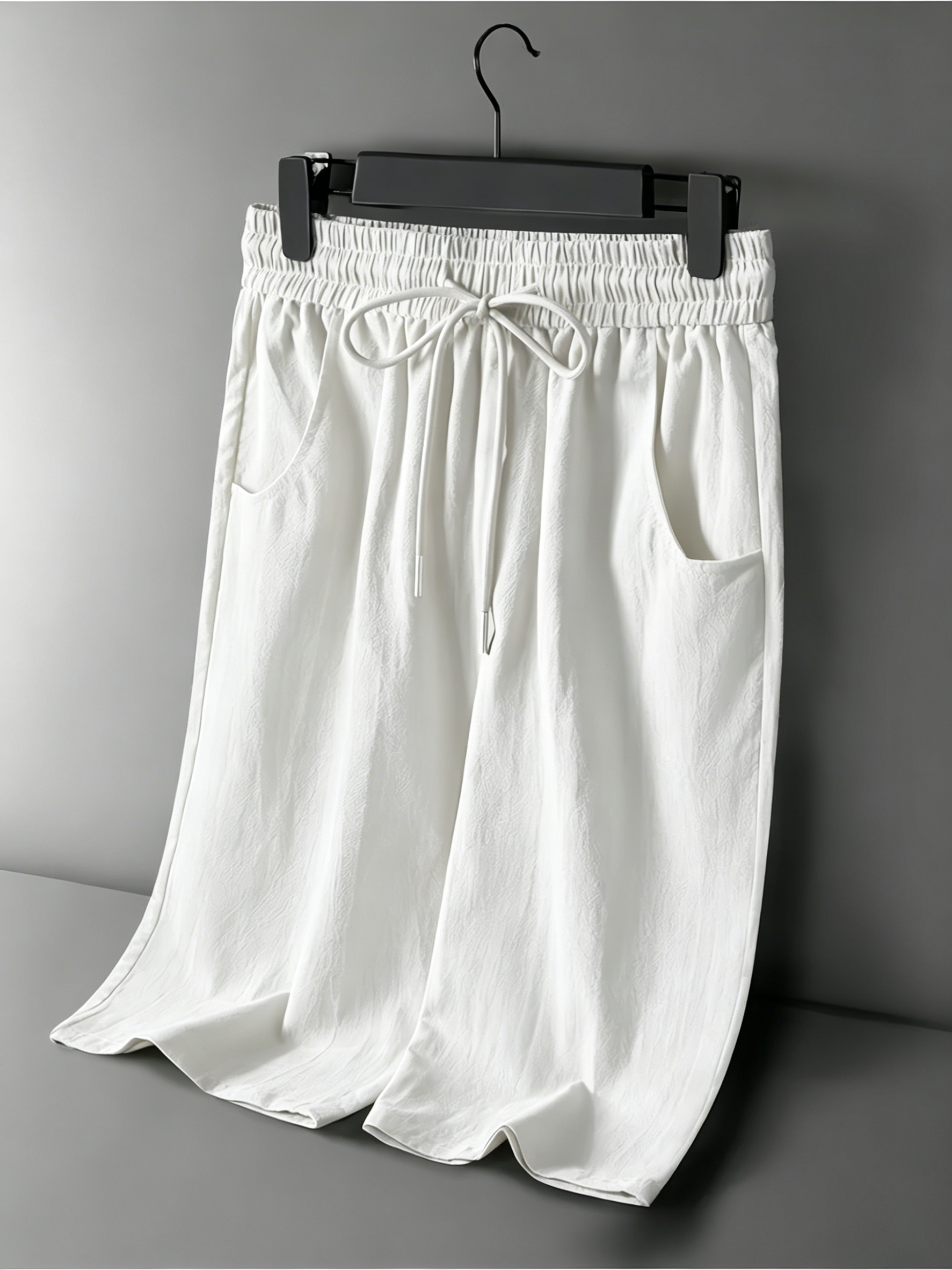 New Summer Mens Cotton Linen C - Short Linen Drawstring reseña y precio