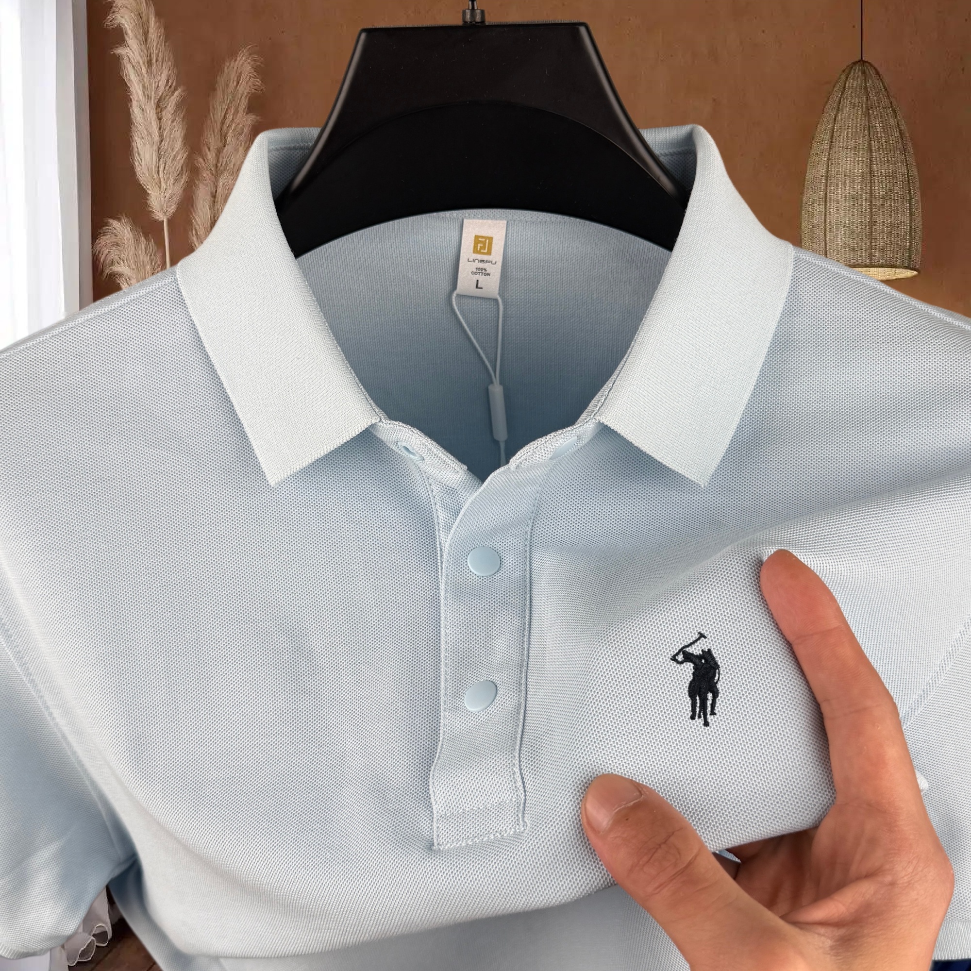100% pure cotton high-end bran - Polo Shirt Pique reseña y precio