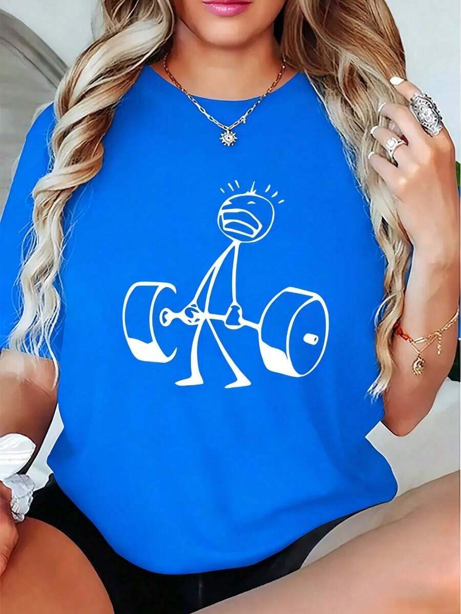 Oversized Funny Workout Graphi - Tee Graphic Print reseña y precio