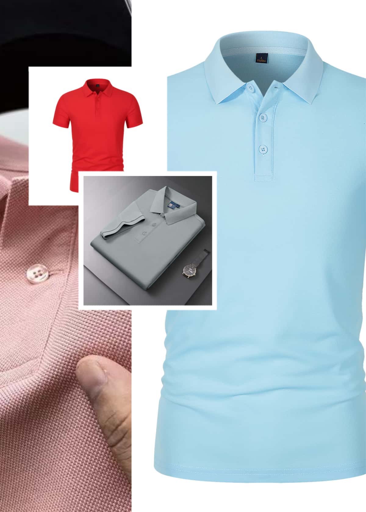 2025 New Men's Fashion Solid S - Polo Shirt Pique reseña y precio