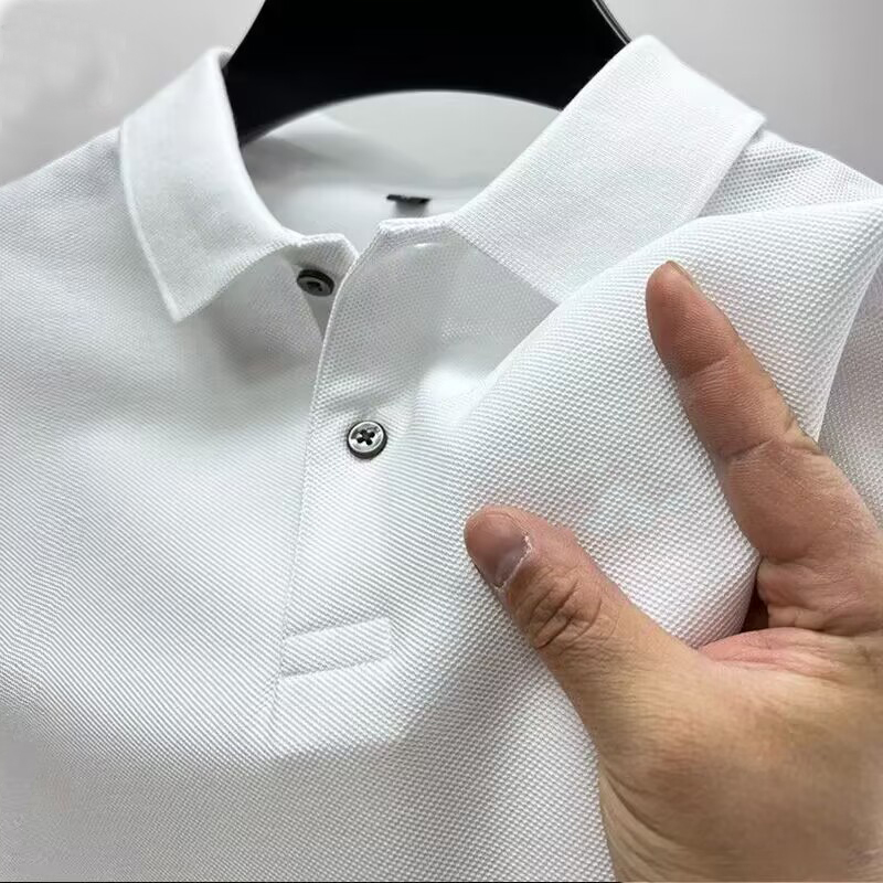 2025 New Men's Fashion Solid S - Polo Shirt Pique reseña y precio