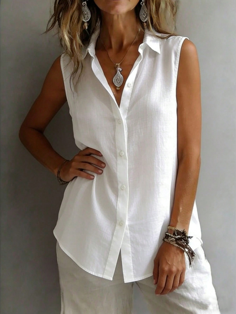 Fashionable and Elegant Sleeve - Shirt Camp Collar reseña y precio