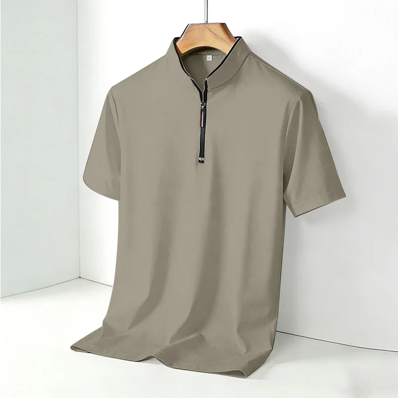 Men's 2026 Half Zip Stand Coll - Polo Shirt Pique reseña y precio