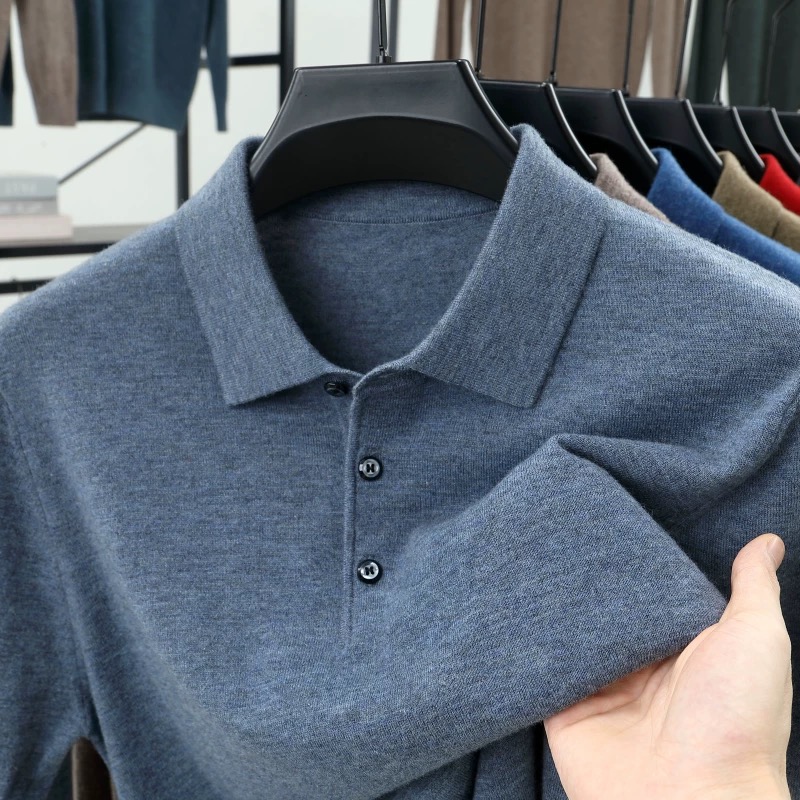Fashion luxury knitted long sl - Polo Shirt Pique reseña y precio