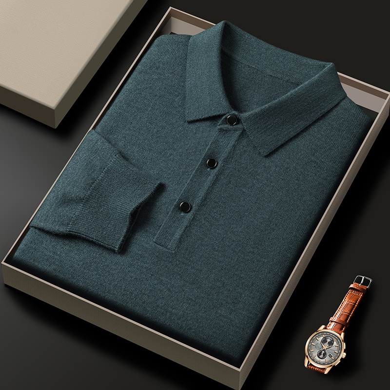 Fashion luxury knitted long sl - Polo Shirt Pique reseña y precio