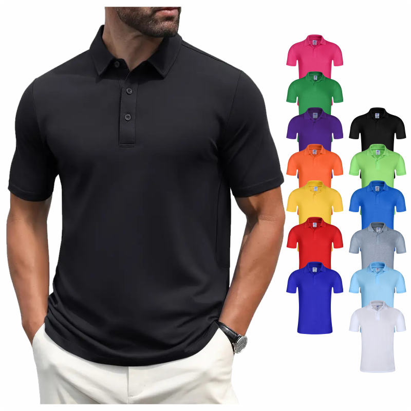 Men's Summer Solid Color Lapel - Polo Shirt Pique reseña y precio